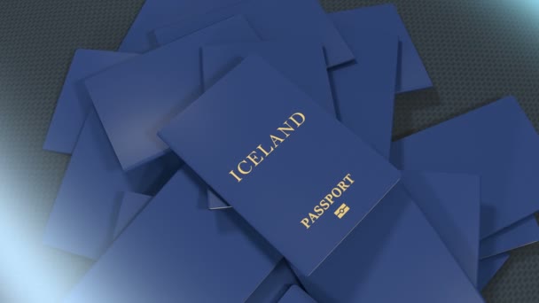 Umělec Vykreslování Island Cestovní Pas — Stock video