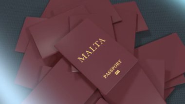 Malta seyahat pasaportu hazırlayan sanatçı.