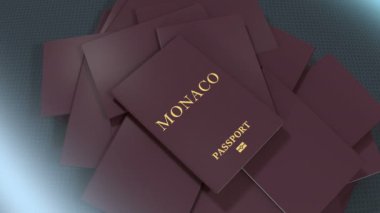 Artist rendering Monaco travel passport.