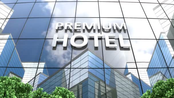 Premium Hotel Building Cloud Time Lapse — Stock video