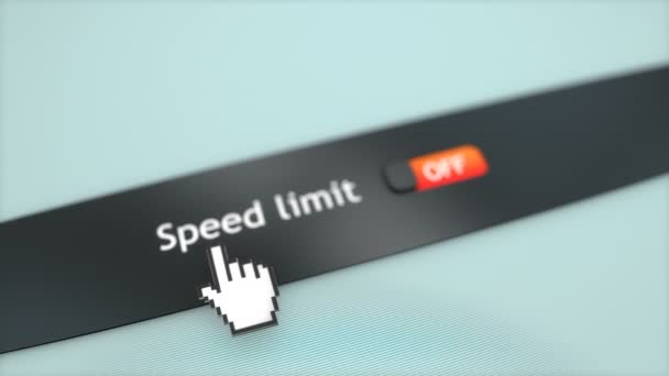 Configuração Sistema Aplicação Limite Velocidade — Vídeo de Stock