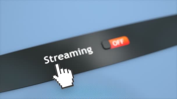 Configuração Sistema Aplicação Streaming — Vídeo de Stock
