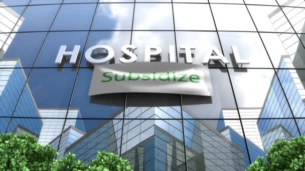 Bangunan Rumah Sakit Subsidize Layanan Kesehatan — Stok Video