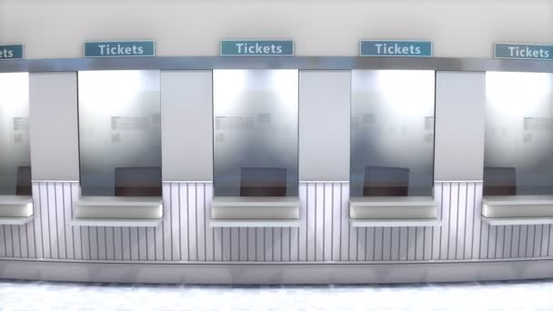 Ticket Counter Booth Animation — ストック動画