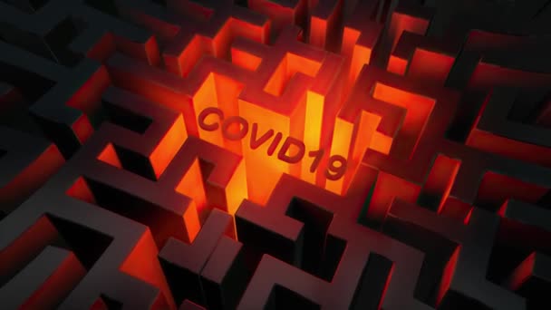 Covid19 Solution Énigme Pandémique Labyrinthe Animation — Video