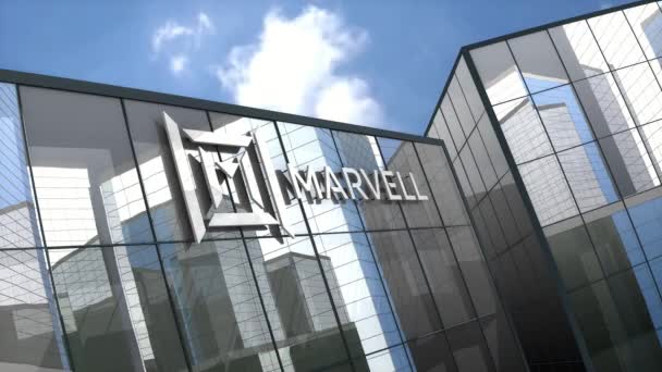 Listopad 2020 Redakční Použití Animace Logo Skupiny Marvell Technology Group — Stock video