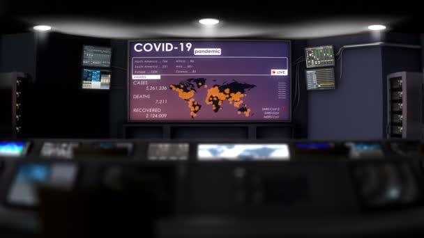 Operatiecentrum Voor Pandemische Uitbraken — Stockvideo