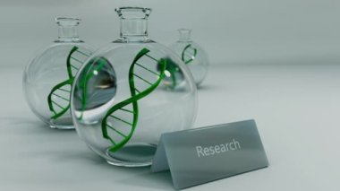 DNA yapısı, DNA araştırma laboratuvarı animasyonu.