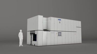 Eylül 2022, Yayın sanatçısı 3D animasyon ASML gelişmiş litografi EUV makinesi.