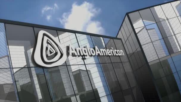 June 2022 Editorial Use Only Animation Anglo American Plc Logo — Stock Video