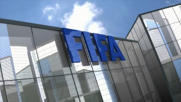 Grudzień 2022 Tylko Użytku Redakcyjnego Animacja Fifa Fdration Internationale Football — Wideo stockowe