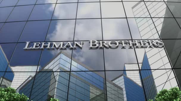 Říjen 2022 Pouze Pro Redakční Použití Animace Lehman Brothers Holding — Stock video