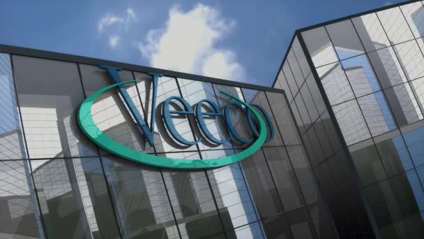 Uso Editorial Solamente Animación Logotipo Veeco Instruments Inc Construcción Vidrio — Vídeos de Stock