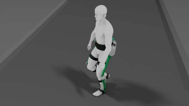 Concept Rendu Dispositif Aide Exosquelette Portable — Video