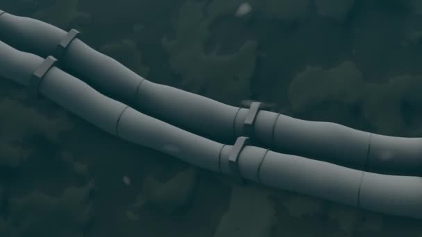 Gasoductos Continentales Submarinos Servicios Públicos Gas Cable Comunicación Submarina — Vídeo de stock