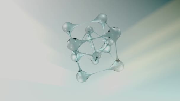 Perovskite Kalsiyum Titanyum Molekül Modeli — Stok video