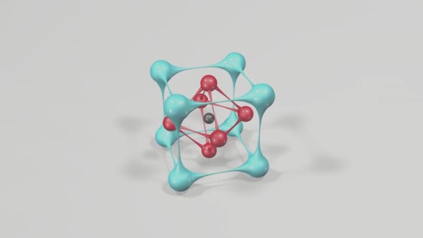 Modelo Molécula Titânio Cálcio Perovskita — Vídeo de Stock
