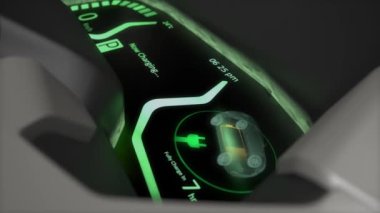 Elektrikli araba animasyon, araba gösterge paneli