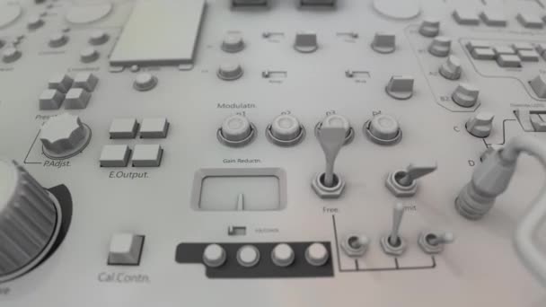 Botón Analógico Tablero Instrumentos Interruptores Panel Control — Vídeos de Stock