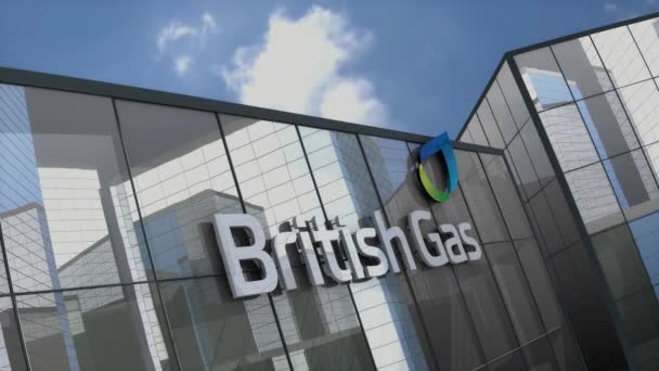 Febrero 2023 Uso Editorial Solamente Animación Logotipo British Gas Construcción — Vídeo de stock