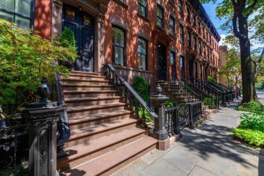 New York 'taki West Village' da ünlü Perry Caddesi.