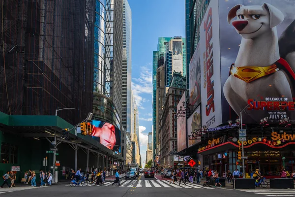 New York Abd Ağustos 2022 Famous Times Square Day — Stok fotoğraf