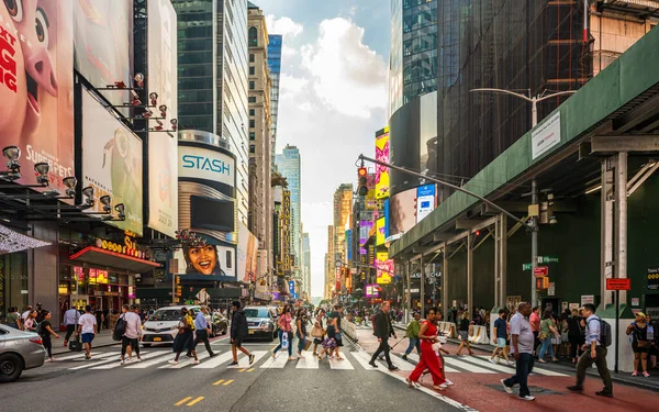 New York Verenigde Staten Augustus 2022 Het Beroemde Times Square — Stockfoto