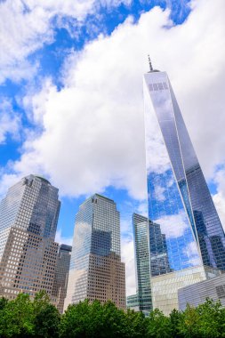 New York şehir merkezindeki Finans Bölgesi 'ndeki One Trade Center..