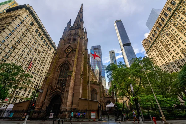 New York États Unis Septembre 2022 Trinity Church Dans Bas — Photo