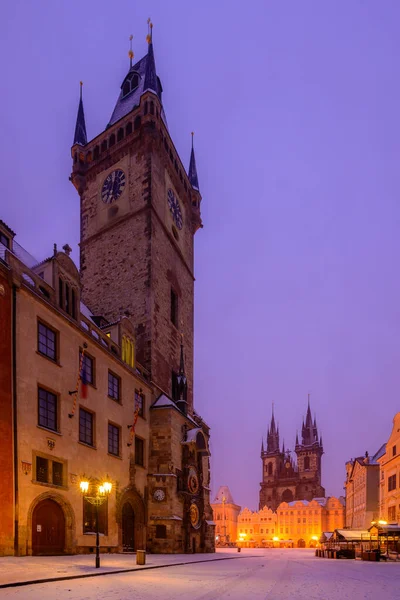 Prag Eski Kasaba Meydanında Staromstsk Nmst Sabahın Erken Saatlerinde Taze — Stok fotoğraf