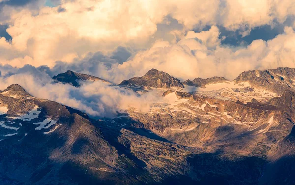 Dramatické Mraky Nad Glockner Group Hohe Tauern Range Rakouských Alpách — Stock fotografie