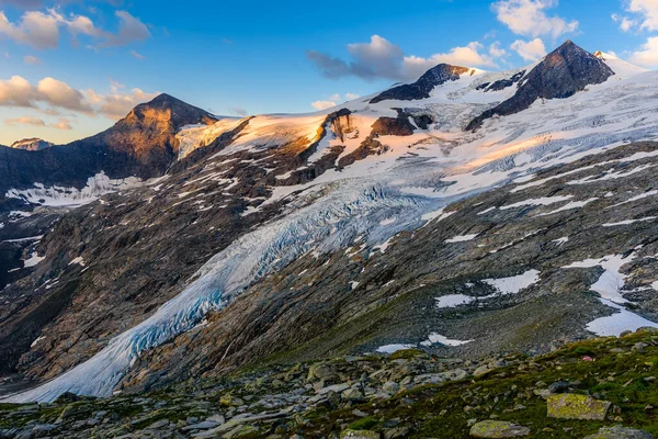 Льодовик Шлатенкіс Національному Парку Високого Тауерна Австрія Світлі Сонця — стокове фото