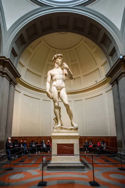 Florenz Italien Oktober 2021 Die Berühmte Skulptur Von Michelangelos David — Stockfoto