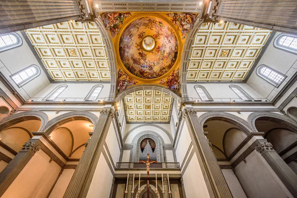 stock image Florence, Italy, October 2021 - The interior of the Basilica di San Lorenzo