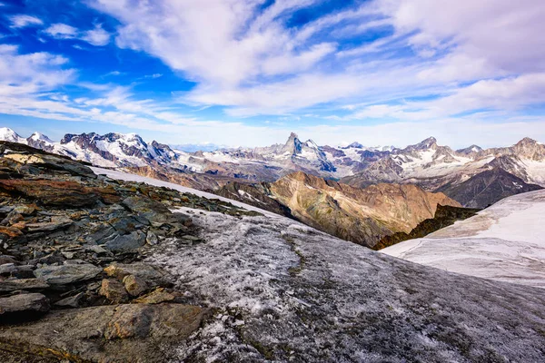 Alpine Landscape Wallis Alps Switzerland Alphubel Summit — Stock Photo, Image