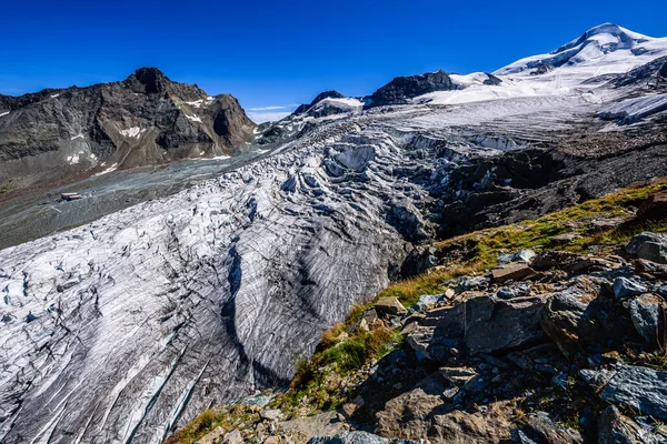 Ghiacciaio Feegletscher Nelle Alpi Wallis Svizzera — Foto Stock