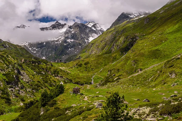 Chata Franze Senna Oberbergtalském Údolí Stubajských Alpách — Stock fotografie