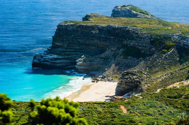 Cape Town 'daki Umudun Burnu Ulusal Parkı' ndaki Dias Plajı.