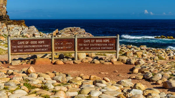 The sign of the Cape of Good Hope in South Africa.