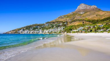Camps Bay Beach in Cape Town. clipart