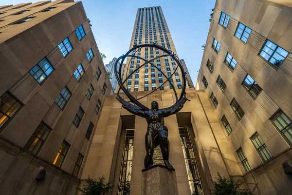 Het Atlas Monument 5Th Avenue New York City — Stockfoto