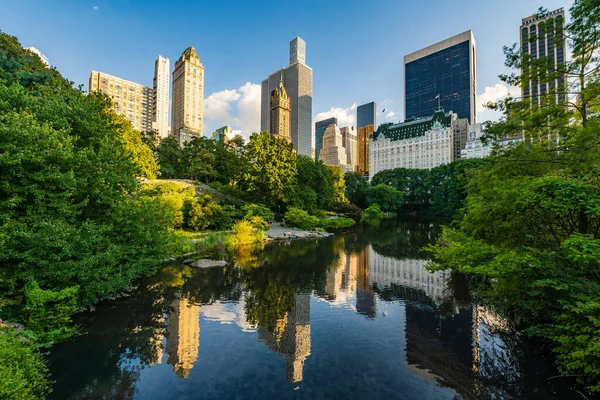 New York 'taki Central Park' taki gölet..