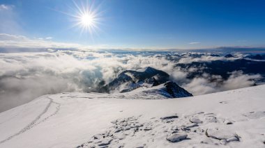 Hohe Tauern Ulusal Parkı 'ndaki Grossglockner buzulu.