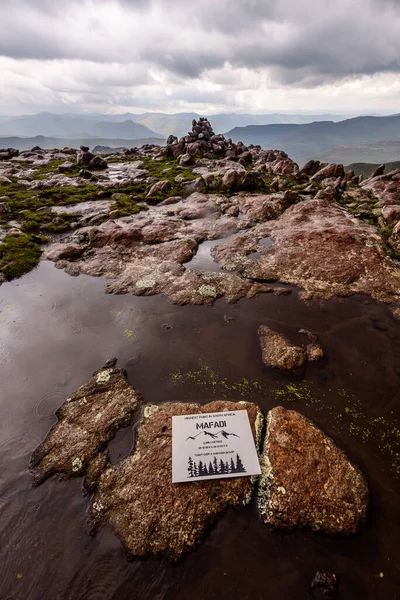 Der Gipfel Des Mafadi Des Höchsten Gipfels Des Draknsbergs Südafrika — Stockfoto