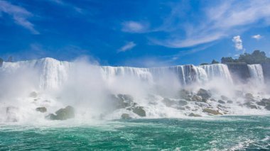 Amerika-Kanada şelalelerinde güçlü akıntılar Niagara Şelaleleri. 