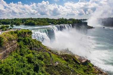 Amerika-Kanada şelalelerinde güçlü akıntılar Niagara Şelaleleri. 