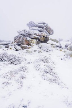 Krkonose NP 'de Muzske Kameny adlı kaya oluşumu. 