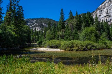 Kings Canyon Ulusal Parkı 'nın merkezindeki Zumwalt Meadows bölgesi..
