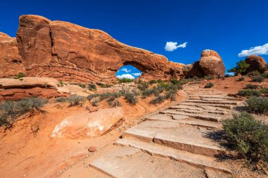 Kuzey Pencere Kemer Ulusal Parkı Moab, Utah, ABD.