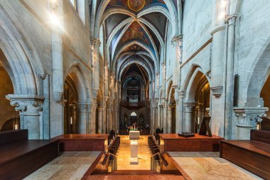 Pannonhalma, Hungary, 17.4.2022 - The interior of the UNESCO world heritage site Benedictine monastery Pannonhalma Archabbey clipart